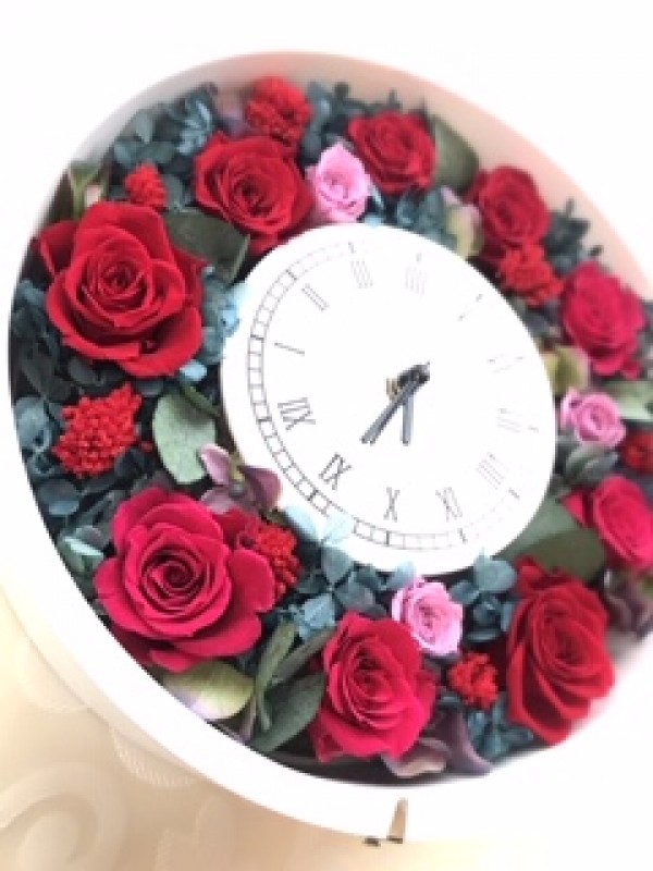 赤×グリーの花時計、オーダーいただきました。サムネイル